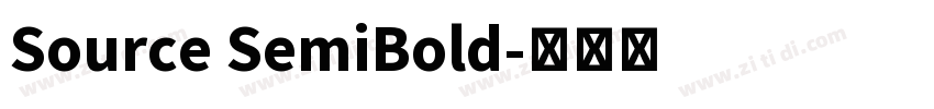 Source SemiBold字体转换